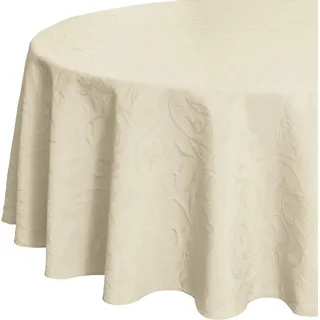 Pichler Tischdecke Cordoba bügelfrei Natur Größe oval: 160x220 cm