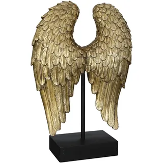 Casablanca by Gilde GILDE Skulptur "Wing" goldfarben/schwarz, Höhe 30cm