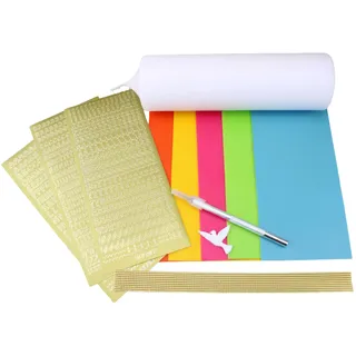 Taufkerze-Bastelset mit Kerzen-Rohling, Buchstaben, Wachsplatten/-Streifen und Taube