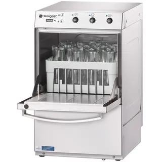 Stalgast Gläserspülmaschine Universal mit Klarspülmittel- und Reinigerdosierpumpe sowie Ablaufpumpe, 2 Spülprogramme