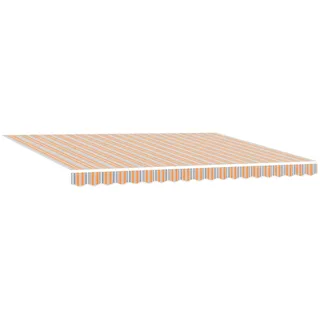 vidaXL Elektrische ausziehbare Markise 5 x 3,5 m blau/orange/weiß