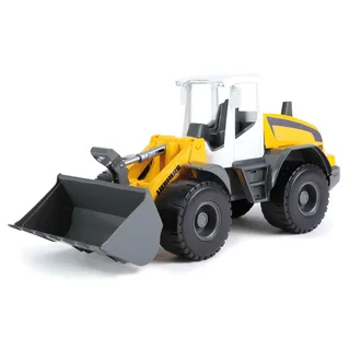 Lena Worxx Radlader Liebherr L538 Litronic 48 cm, realistisches Baustellenfahrzeug, Robustes Spielzeug mit funktionstüchtiger Schaufel und Griff, für Kinder ab 3 Jahren, Gelb