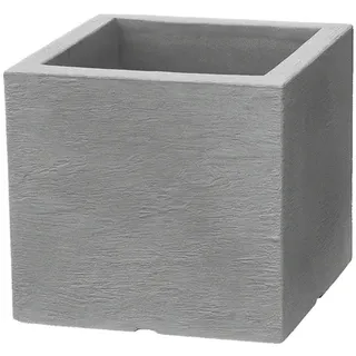 Dehner Kunststoff-Blumenkübel Palermo, quadratisch, Grau