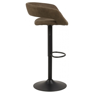 Barhocker ACTONA GROUP "Grace" Hocker Gr. B/H/T: 54,5 cm x 104 cm x 48,5 cm, Luxus-Microfaser, Stoff hellbraun, braun (hellbraun) Barhocker (Set, 2 St) in Microfaser, Höhenverstellbar, Armlehne