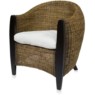 Sedex Relaxsessel Bari Rattansessel 77 x 83 x 75 cm Bicolor mit Kissen