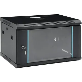 vidaXL 6U Netzwerkschrank Wandmontage 19" IP20 600x450x350 mm