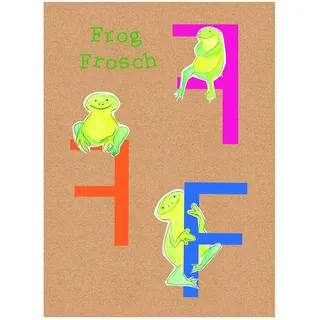 Komar Wandbild | ABC Animal F | Poster, Kinderzimmer, Buchstaben, Bild, Wohnzimmer, Schlafzimmer, Dekoration, Kunstdruck | ohne Rahmen | P036F-40x50 | Größe: 40 x 50 cm (Breite x Höhe)