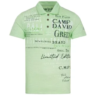CAMP DAVID Poloshirt Poloshirt Kurzarmshirt (1-tlg., 1) grün M (50)