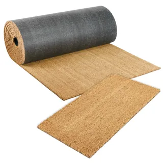 ANRO Kokosmatte Fußmatte Abstreifer Abtreter viele Größen und Höhen Naturprodukt Rollenware Dicke 14mm - Größe 100 x 100 cm