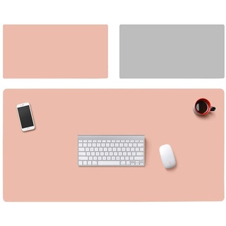 YUDEYU Doppelte Farbe Schreibtischunterlage Studie Büro Schlafsaal 2mm Dick Tastatur/Mauspad Tischtuchmatte (Color : Pink+Gray, Size : 1000x600mm)