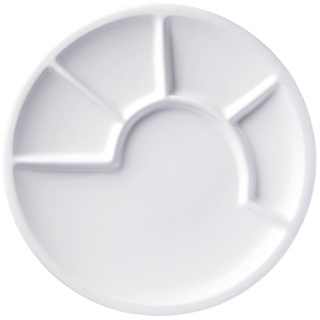 SPRING Fondue-Teller Abteil-Teller Keramik weiß 24 cm