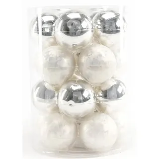 Trendline Weihnachtskugeln aus Glas Ø 60 mm weiß 20 Stück
