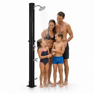 Mucola Solardusche Solardusche Gartendusche 35L Pooldusche Campingdusche Outdoor (Stück, Solardusche), Speicherkapazität: 35 Liter schwarz