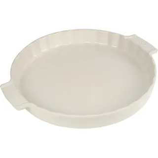 PEUGEOT - Runde Tarteform aus Keramik - 35 cm x 30 cm x 4,3 cm - Fassungsvermögen: 2,1 L - 10 Jahre Garantie - Ecru