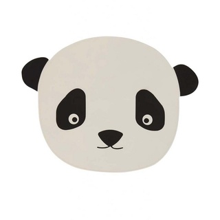 Platzset, Panda, OYOY, aus Silikon, Schwarz / Weiß, 45 x 35 cm schwarz|weiß