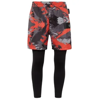 Plein Sport Camouflage Jogginghose Orange Schwarz XL