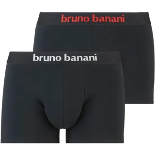 Bruno Banani Flowing Boxershorts Schwarz / Rot / Weiß M 2er Pack