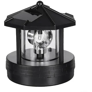 Hasaller Solarbetriebener Leuchtturm, solarbetriebener Leuchtturm, rotierend, solarbetrieben, LED, rotierend, für Garten, Hof, Rasen, Lampe für Landschaftsbeleuchtung, Außendekoration, Heimdekoration