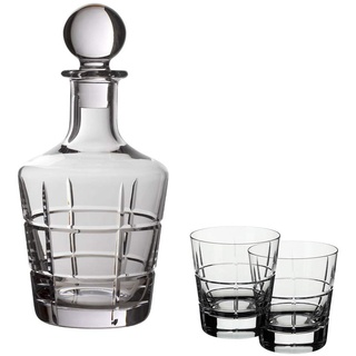 Villeroy und Boch - Ardmore Club Whisky Set 3tlg., Whisky-Set mit Karaffe und Gläsern, Kristallglas, klar, 0,75 ml und 320 ml