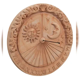 BISCOTTINI INTERNATIONAL ART TRADING Biscottini Terrakotta-Gartendekorationen 53x6x53 cm – Terrakotta-Sonnenuhr für den Außenbereich – Solaruhr für die Wand – Wanddekoration