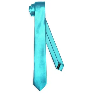 Ladeheid Krawatte Klassische Herren Krawatte glänzend Vielfältige Farben TMS-6 150cmx6cm (1-St) blau