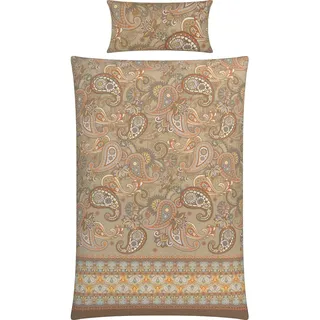Erwin Müller Mako-Satin Bettwäsche in beige | Gr.: 240x220 cm (40x80 cm)