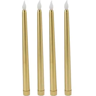 Led-kerzen, Rauchfrei, Flammenlos, Umweltfreundlich, Warmes Licht, Elektrische Led-spitzkerze, Gold