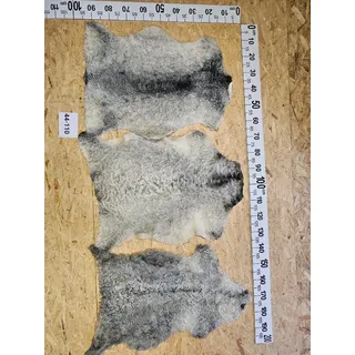 Provellus Fellteppich Gotland Schaffell Unikat Weiß mit Grau 44-110