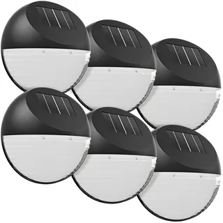 6x LED Solarleuchte Solarleuchten Garten Solar LED Außenleuchte Gartenleuchte Zaunleuchte Wandleuchte Halbkugel Wasserdicht für Haus, Zaun, Garten, Garage, Schuppen, Treppe, Garten Deko
