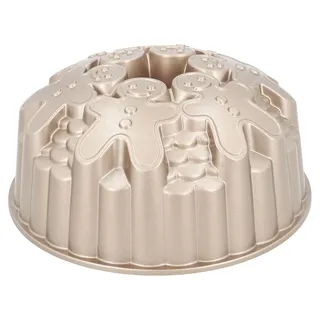 Birkmann, Gugelhupfform, Goldgelb, Ø 22 cm, Aluminiumguss, Lebkuchenmänner