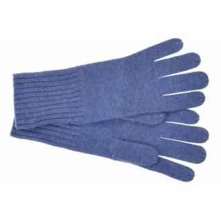 Seeberger Strickhandschuhe Cashmere Fingerhandschuhe 18603-0 blau