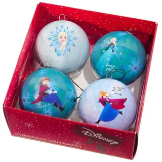 Christmas Inspirations Baumkugel Set Eiskönigin (4er) Frozen II Set mit ELSA, Anna & Olaf Motiven - Weihnachtskugel für Disney Fans - Weihnachtsdeko