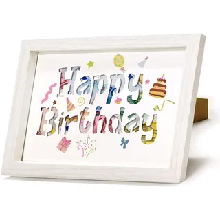 Happy Birthday Geldgeschenk, Geldgeschenke Geburtstag, Geld Geburtstag, Geld Geburtstagsgeschenk, Geldgeschenke Verpackung Geburtstagsgeschenk für Männer und Frauen Junge Mädchen 3D Holz Bilderrahmen