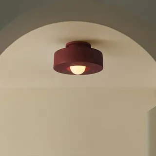 SXYSXYSXY LED Nordic Harz Deckenleuchte Kreatives Design Eingang Modern Flurlampe E27 Deckenlampe für Korridor Balkon Foyer Treppe Küche Veranda 30 * 15cm,Rot