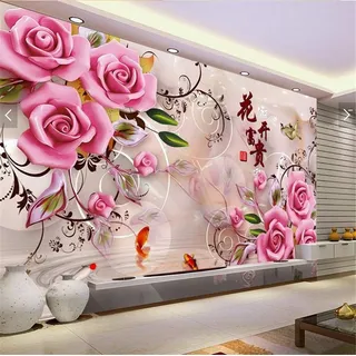 Deike Mild 5D Diamant Painting Kit Full Bohrer Rose Diamond Painting Strass Malerei Handgemachtes Wohnzimmer Schlafzimmer Wanddekoration (100x40cm)