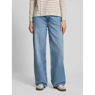 Wide Leg Jeans im 5-Pocket-Design, Hellblau Melange, 32
