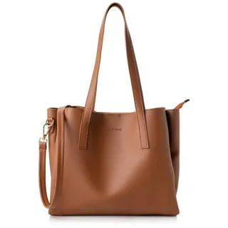 lucky bees Shopper Tote Bag (Packung, 1-tlg., 1 x Damen Tasche), Statement-Piece Pflegeleichtes Material Viel Stauraum braun