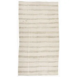 Nain Trading Orientteppich Kelim Fars 192x356 Handgewebter Orientteppich / Perserteppich Läufer, rechteckig, Höhe: 5 mm beige|grau