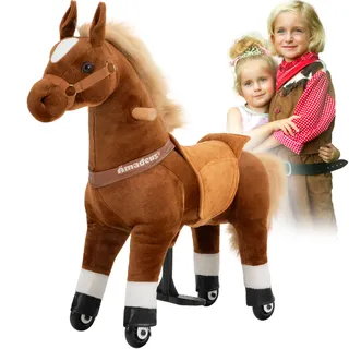 Miweba Pony Amadeus, Small, Spielpferd zum Reiten, 3-5 Jahre, integrierte Lenkung