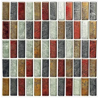 CONPHERON 10 Stück Fliesenaufkleber für Küche und Bad 20 x 20 cm Mosaik Wandfliese Aufkleber Fliesen Deko Fliesenfolie für Badezimmer Küchenrückwand