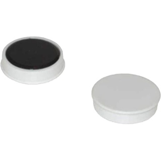 MANUTIPS Magnete für Whiteboard, Kühlschrank und Büro, magnetischer Pin, rund, 2 cm Durchmesser, 10 Stück Ferrit-Magnete mit weißem Kunststoff ausgekleidet und 0,7 kg Stärke