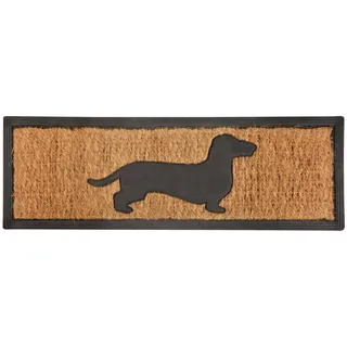 Stufenmatte Fußmatte Türmatte Fussabtreter eckig Gummi Kokos Hund Dackel