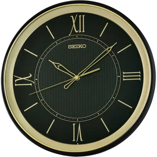 Seiko Wanduhr 4,5 cm Quarz schwarz