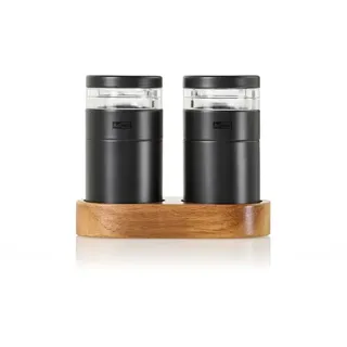 AdHoc Salz- und Pfeffermühle Menage Molt 3tlg. Edelstahl Schwarz