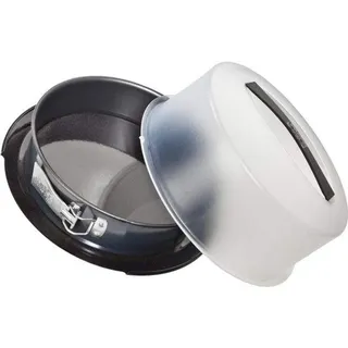 Famanu Springform Ø 28 cm DELUXE mit Transportdeckel - Schwarze Metallic Backform