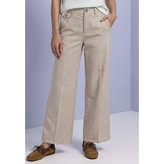 STREET ONE Stoffhose Melange-Look Comfort Fit Beige 42