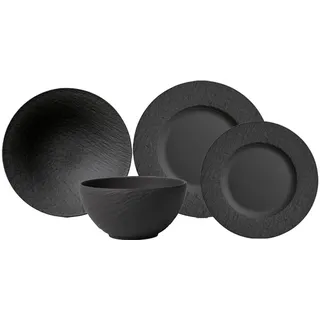 Villeroy & Boch Manufacture Rock Geschirr-Set 4-tlg. schwarz