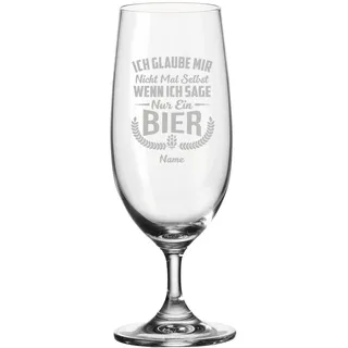Leonardo Bierglas mit Gravur - Ich glaube mir nicht mal selbst - Personalisiert mit Namen - Biertulpe als Geschenk für Bierkenner - Geschenkidee für Männer - Geschenke für Papa zum Vatertag