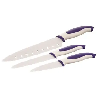 Genius 21105 Keramik Beschichtete Edelstahl Messer Set 3 teilig