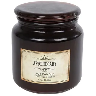 Spetebo Duftkerze Duftkerze im Glas mit Deckel 10 cm - Vanille (Packung, 1-tlg., mit Deckel), Aroma Kerze 300g im Vintage Apotherglas braun